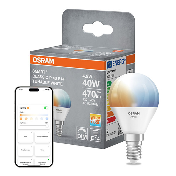 Osram Smart lamp E14 | Kogel P45 | Mat | 2700-6500K | Matter over WiFi | 4.9W (40W) LOS02356 - 1