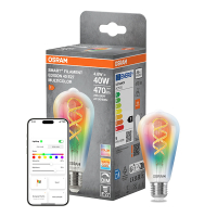 Osram Smart lamp E27 | Edison ST64 | Helder | RGB + 2700-6500K | Matter over WiFi | 4.8W (40W) LOS02350