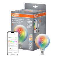 Osram Smart lamp E27 | Globe G125 | Helder | RGB + 2700-6500K | Matter over WiFi | 4.8W (40W) LOS02351