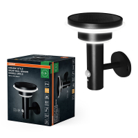 Osram Solar Wandlamp met sensor | Beweging & schemer | 3000K | IP44 | Zwart | 6W LOS02096