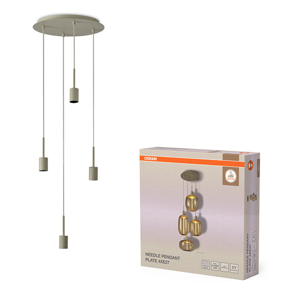 Osram hanglamp | Rond | Geschikt voor E27 | 4 lampen | Beige LOS02658 - 1