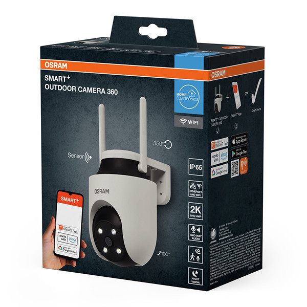 Osram slimme camera | 2K (Quad HD) | WiFi | Wit | IP65 LOS02244 - 2