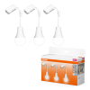 Osram verhuisfitting met lamp | Peer A60 | Mat | 4000K | 10W (75W) 3 stuks