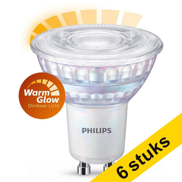 Aanbieding: 3x Philips GU10 LED spot | 2200-2700K | WarmGlow | 2.6W (35W) LPH01392 - 1