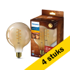 Aanbieding: 4x Philips LED lamp E27 | Globe G125 | Filament | Goud | 2200K | Dimbaar | 5.5W (40W) LPH03235 - 1