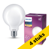 Aanbieding: 4x Philips LED lamp E27 | Globe G125 | Mat | 2700K | 5.9W (60W) LPH04258 - 1