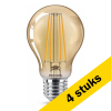 Aanbieding: 4x Philips LED lamp E27 | Peer A60 | Filament | Goud | 1800K | 7W (40W) LPH03307 - 1