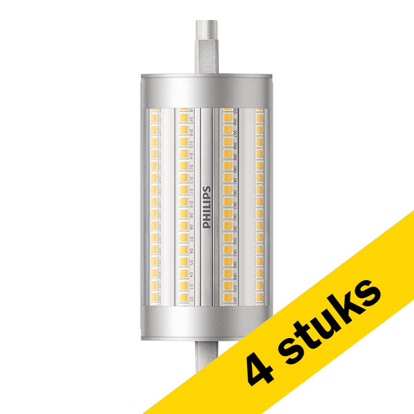 Philips Aanbieding: 4x Philips R7S LED lamp | Staaflamp | 118mm | 4000K | Dimbaar | 17.5W (150W)  LPH01355 - 1