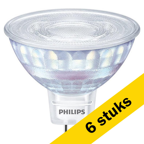 Philips Aanbieding: 6x Philips GU5.3 LED spot | WarmGlow | 2200-2700K | Dimbaar | 7W (50W)  LPH01270 - 1