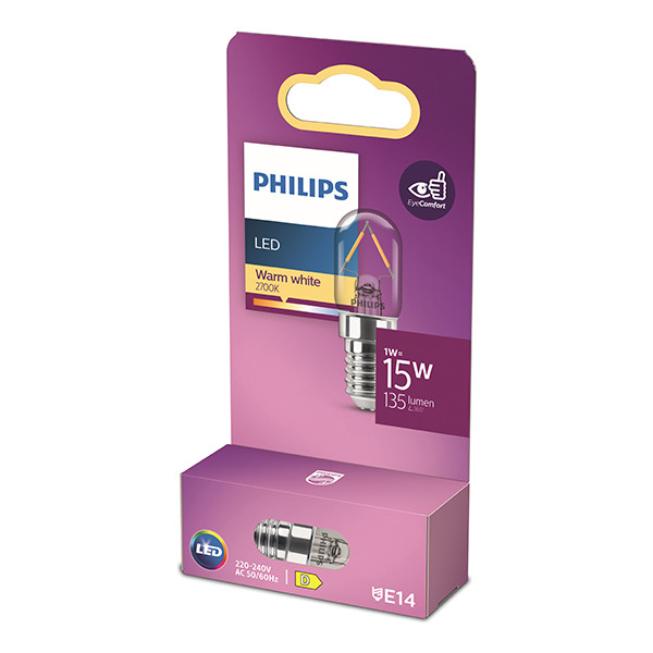 Aanbieding: 6x Philips LED lamp E14 | Buis T20 | Filament | 2700K | 1W (15W) LPH04146 - 3
