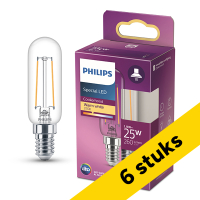 Aanbieding: 6x Philips LED lamp E14 | Buis T25 | Filament | 2700K | 1.9W (25W) LPH04158