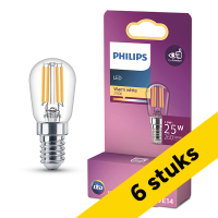 Aanbieding: 6x Philips LED lamp E14 | Buis T25 | Filament | 2700K | 1.9W (25W) LPH04160