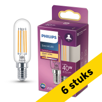 Aanbieding: 6x Philips LED lamp E14 | Buis T25 | Filament | Helder | 2700K | 3.4W (40W)