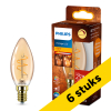 Aanbieding: 6x Philips LED lamp E14 | Kaars B35 | Filament | Goud | 2200K | Dimbaar | 3.1W (25W) LPH04113 - 1