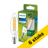 Aanbieding: 6x Philips LED lamp E14 | Kaars B35 | Ultra Efficient | Filament | Helder | 4000K | 2.3W (40W) LPH03357 - 1