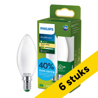Aanbieding: 6x Philips LED lamp E14 | Kaars B35 | Ultra Efficient | Mat | 2700K | 3.8W (60W)