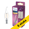 Aanbieding: 6x Philips LED lamp E14 | Kaars BA35 | Filament | 2700K | 1.9W (25W) LPH04173 - 1