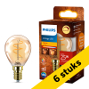 Aanbieding: 6x Philips LED lamp E14 | Kogel P45 | Filament | Goud | 2200K | Dimbaar | 3.1W (25W) LPH04119 - 1
