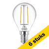 Aanbieding: 6x Philips LED lamp E14 | Kogel P45 | Filament | Helder | 2700K | 2W (25W) LPH02395 - 1