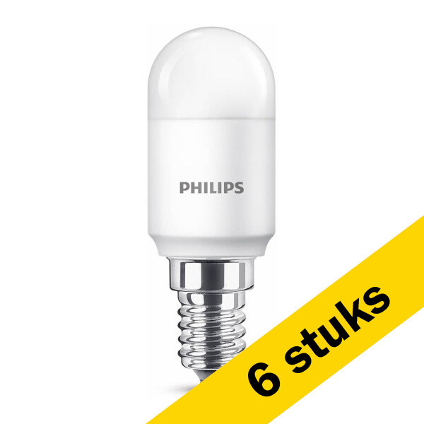 Philips Aanbieding: 6x Philips LED lamp E14 | Kogel T25 | Mat | 2700K | 3.2W (25W)  LPH02462 - 1