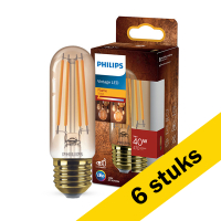 Aanbieding: 6x Philips LED lamp E27 | Buis | Filament | Goud | 1800K | 7W (40W) LPH03263