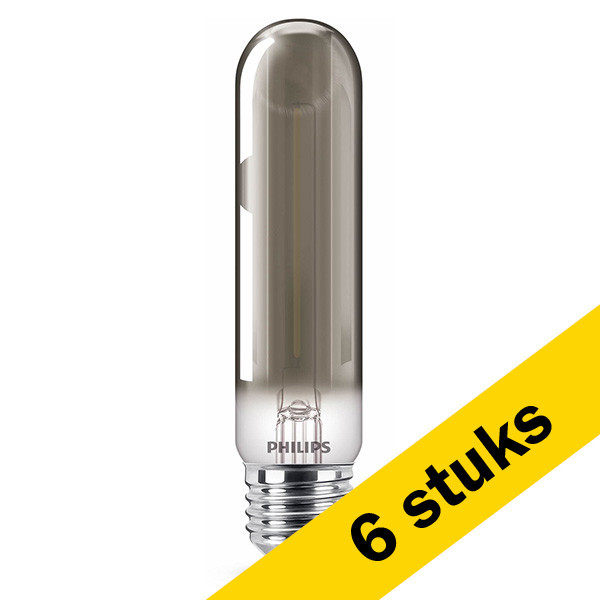 Philips Aanbieding: 6x Philips LED lamp E27 | Buis T32 | Filament | Smoky | 2.3W (15W)  LPH01318 - 1