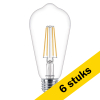 Aanbieding: 6x Philips LED lamp E27 | Edison ST64 | Helder | 2700K | 7W (60W) LPH00663 - 1