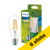 Aanbieding: 6x Philips LED lamp E27 | Edison ST64 | Ultra Efficient | Filament | Helder | 2700K | 4W (60W) LPH03275 - 1