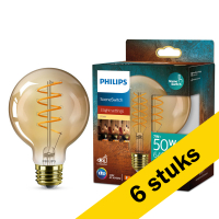 Aanbieding: 6x Philips LED lamp E27 | Globe G95 | Filament | 2700K | SceneSwitch | 7W (50W) LPH03891