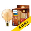 Aanbieding: 6x Philips LED lamp E27 | Globe G95 | Filament | Goud | 2200K | Dimbaar | 7.3W (60W) LPH04103 - 1