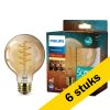 Aanbieding: 6x Philips LED lamp E27 | Globe G95 | SceneSwitch | Amber | Filament | 2700K | 7W (50W) LPH03891 - 1