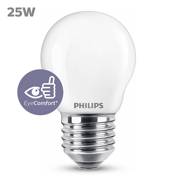 Aanbieding: 6x Philips LED lamp E27 | Kogel P45 | Mat | 2700K | 1.9W (25W) LPH04271 - 2