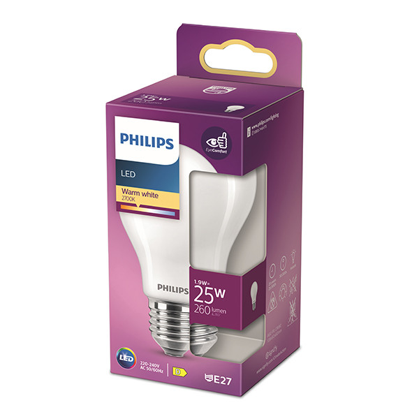 Aanbieding: 6x Philips LED lamp E27 | Peer A60 | Mat | 2700K | 1.9W (25W) LPH04142 - 3