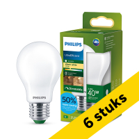 Aanbieding: 6x Philips LED lamp E27 | Peer A60 | Ultra Efficient | Mat | 2700K | Dimbaar | 2.3W (40W) LPH04544