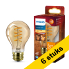 Aanbieding: 6x Philips LED lamp E27 | Peer A60 | WarmGlow | Amber | Filament | 2200-2700K | 7W (50W) LPH03893 - 1