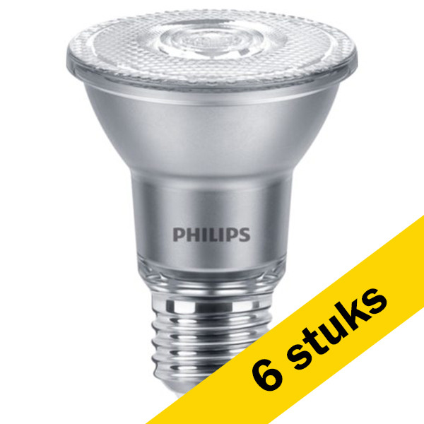 Aanbieding: 6x Philips LED lamp E27 | Reflector PAR20 | 4000K | 40° | Dimbaar | 6W (50W) LPH03437 - 1