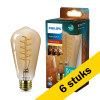 Aanbieding: 6x Philips LED lamp E27 | SceneSwitch | WarmGlow | Amber | Filament | 2700K | 7W (50W) LPH03889 - 1