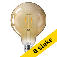 Philips Aanbieding: 6x Philips LED lamp E27 | Vintage Globe G93 | Goud | 4W (35W)  LPH01296
