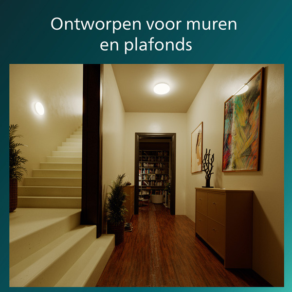 Philips Acuna plafondlamp met sensor | 2700K | Ø 24.5 cm | Wit | 12W  LPH03746 - 5