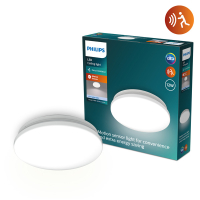 Philips Acuna plafondlamp met sensor | 4000K | Ø 24.5 cm | Wit | 12W  LPH03747