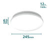 Philips Acuna plafondlamp met sensor | 4000K | Ø 24.5 cm | Wit | 12W  LPH03747 - 2
