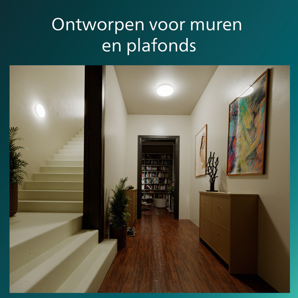 Philips Acuna plafondlamp met sensor | 4000K | Ø 24.5 cm | Wit | 12W  LPH03747 - 5
