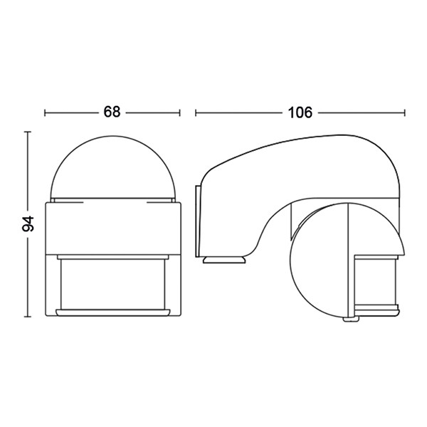 Philips Bewegingsensor | Virginia | IP44 | Grijs LPH04783 - 4