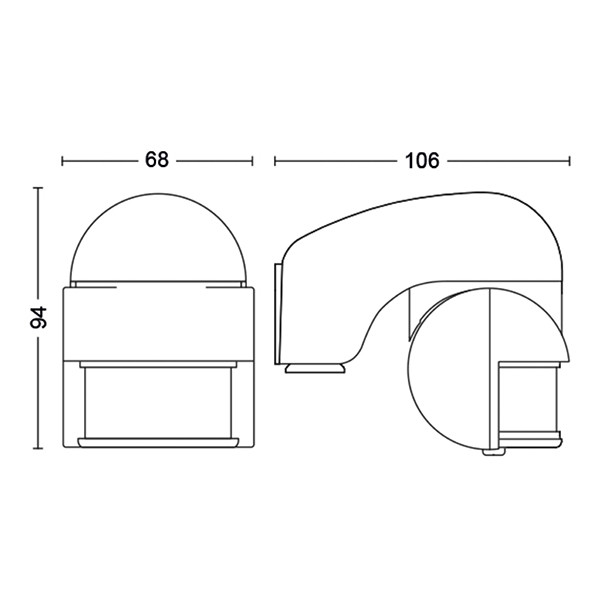 Philips Bewegingsensor | Virginia | IP44 | Zwart LPH04782 - 4