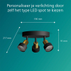 Philips Conduit plafondspot | 4x GU10 | Ronde basisplaat | Zwart/Goud  LPH03764 - 2
