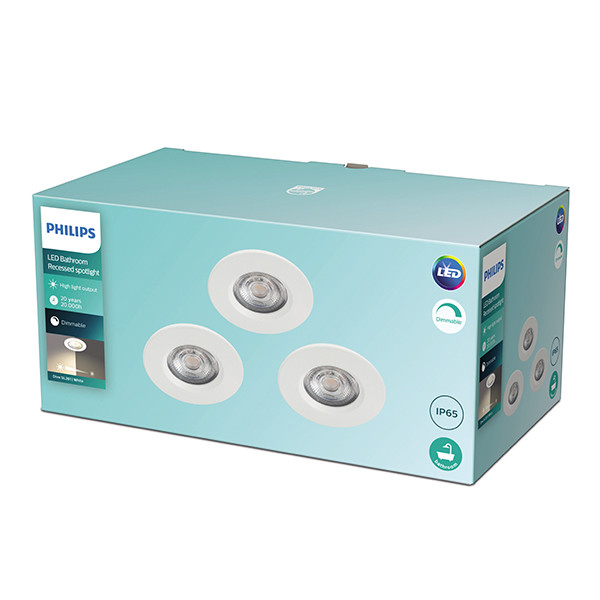 Philips Dive Inbouwspot | 2700K | IP65 | Wit | 5W | 3 stuks LPH04796 - 2