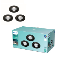 Philips Dive Inbouwspot | 2700K | IP65 | Zwart | 5W | 3 stuks LPH04809