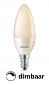 Philips E14 led-lamp kaars mat flame, dimbaar 4W (15W)  LPH00322