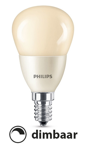 philips e14 led lamp kogel mat flame dimbaar 4w 15w philips 123led nl