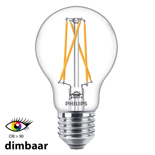 Philips E27 filament led-gloeilamp peer WarmGlow dimbaar CRI>90 6.7W (40W)  LPH01239 - 1